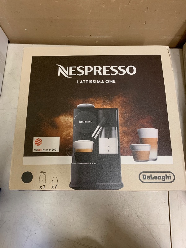 Photo 1 of Nespresso Lattissima One Original Espresso Machine with Milk Frother by De'Longhi, Shadow Black