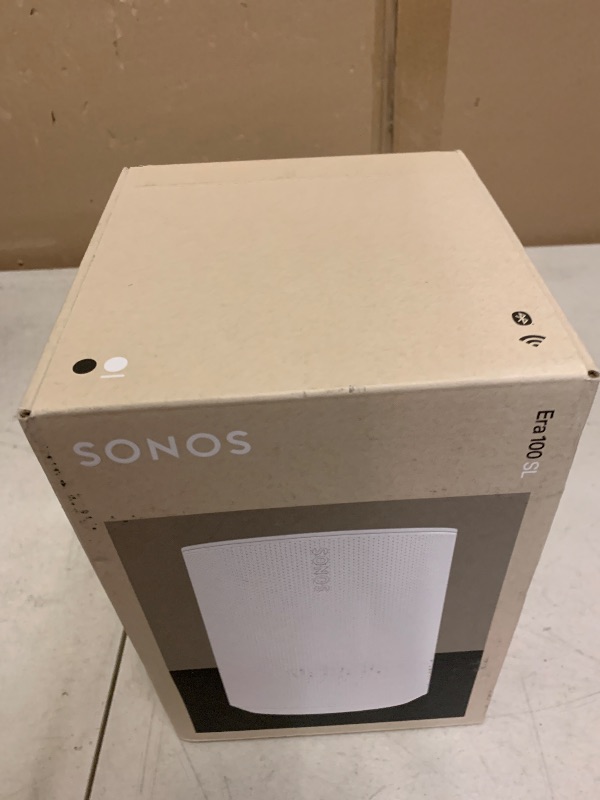 Photo 1 of Sonos Era 100 SL - Compact, Microphone-Free Speaker with WiFi, Bluetooth - White