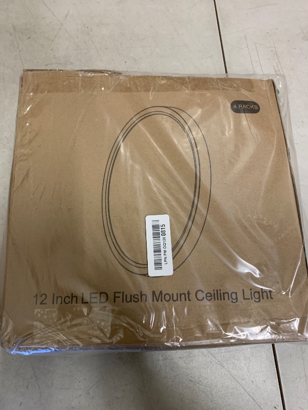Photo 1 of Brightever 4Pack LED Flush Mount Ceiling Light Fixture, 12 Inch 24W, Super Slim 0.67 Inch, 3200LM, Dimmable & 2700K-6500K 5 Color Selectable LED Ceiling Lights for Bedroom