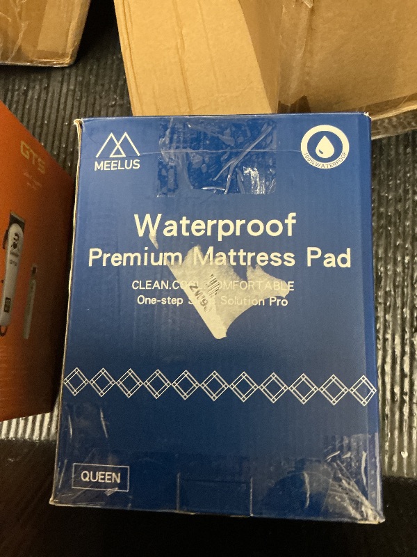 Photo 1 of MEELUS Padded Queen Mattress Protector, Breathable Waterproof Mattress Pad Cover Fitted Deep Pocket 8"-21", Soft Noiseless Mattress Cover Washable Cooling for Home Hotel Bedroom, White