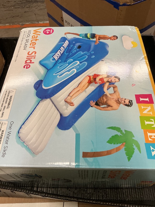 Photo 1 of Intex Kool Splash Inflatable Water Slide Swimming Pool Play Center with Built in Sprayers for Kids and Adults, Ages 6 and Up, Blue