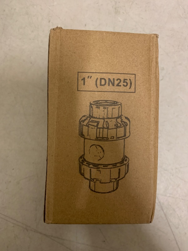 Photo 1 of PVC True Union Check Valve, 1'' Slip Swing Full Port Utility Valve for Backflow Prevention