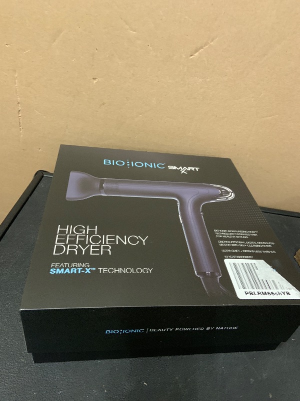 Photo 1 of Bio Ionic SMART-X Hair Dryer with Diffuser, High-Efficiency Blow Dryer with 3 Heat & 3 Speed Settings, Gently Dries, Defines & Reduces Frizz, Self-Cleaning Function, Alpine White
