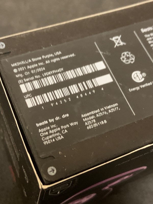 Photo 1 of Beats Fit Pro (1st Gen) - True Wireless Noise Cancelling Earbuds - Active Noise Cancelling - Sweat Resistant Earphones, Compatible with Apple & Android, Class 1 Bluetooth® - Stone Purple