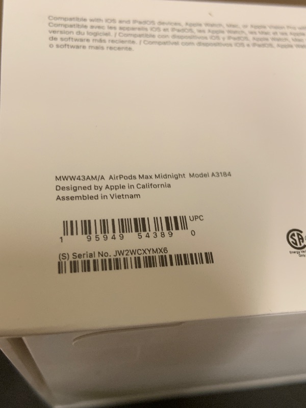 Photo 1 of Apple AirPods Max Wireless Over-Ear Headphones, Pro-Level Active Noise Cancellation, Transparency Mode, Personalized Spatial Audio, USB-C Charging, Bluetooth Headphones for iPhone - Midnight