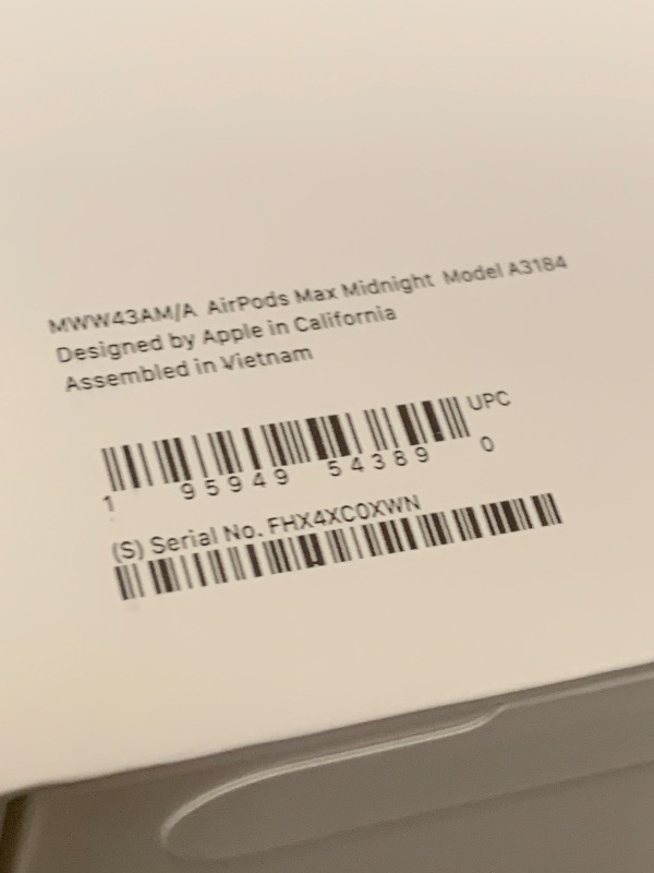 Photo 1 of Apple AirPods Max Wireless Over-Ear Headphones, Pro-Level Active Noise Cancellation, Transparency Mode, Personalized Spatial Audio, USB-C Charging, Bluetooth Headphones for iPhone - Midnight