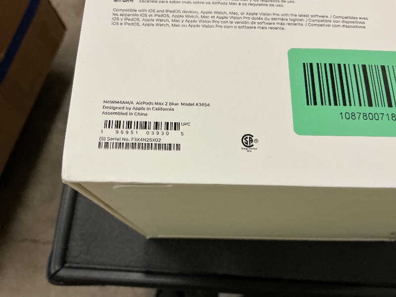 Photo 1 of Apple AirPods Max 2 Wireless Over-Ear Headphones, Active Noise Cancellation, Adaptive Audio, Personalized Spatial Audio, Live Translation, Bluetooth Headphones for iPhone – Blue