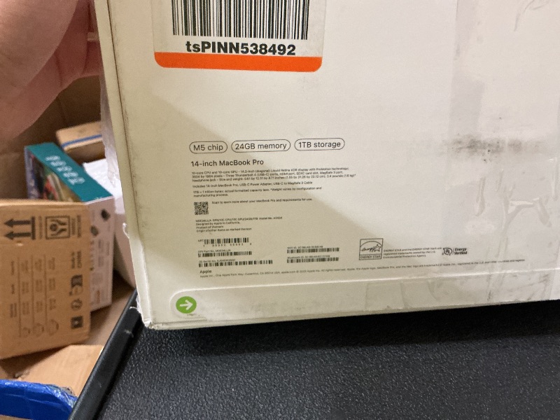 Photo 1 of Apple 2025 MacBook Pro Laptop with Apple M5 chip with 10?core CPU and 10?core GPU: Built for AI, 14.2-inch Liquid Retina XDR Display, 24GB Unified Memory, 1TB SSD Storage; Space Black