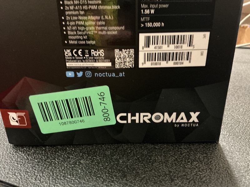 Photo 1 of Noctua Processor Cooler 15 Cm, W128290800 FACTORY SEALED