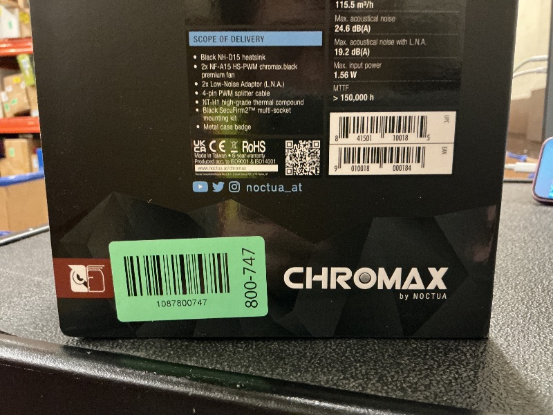 Photo 1 of Noctua Processor Cooler 15 Cm, W128290800 FACTORY SEALED