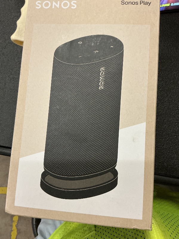 Photo 1 of Sonos Play - Portable Bluetooth Speaker with WiFi, Alexa, 24-Hour Battery Life, Charging Base - Black