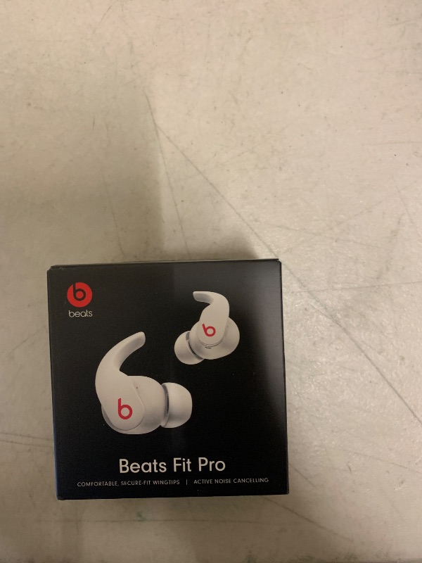 Photo 1 of Beats Fit Pro True Wireless Bluetooth Noise Cancelling in-Ear Headphones - White 