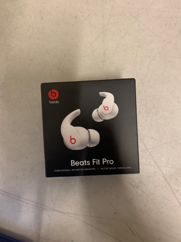 Photo 1 of Beats Fit Pro True Wireless Bluetooth Noise Cancelling in-Ear Headphones - White 