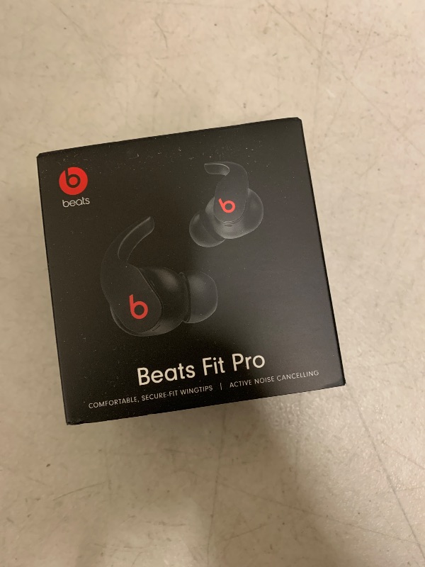 Photo 1 of Beats Fit Pro (1st Gen) - True Wireless Noise Cancelling Earbuds - Active Noise Cancelling - Sweat Resistant Earphones, Compatible with Apple & Android, Class 1 Bluetooth®- Beats Black