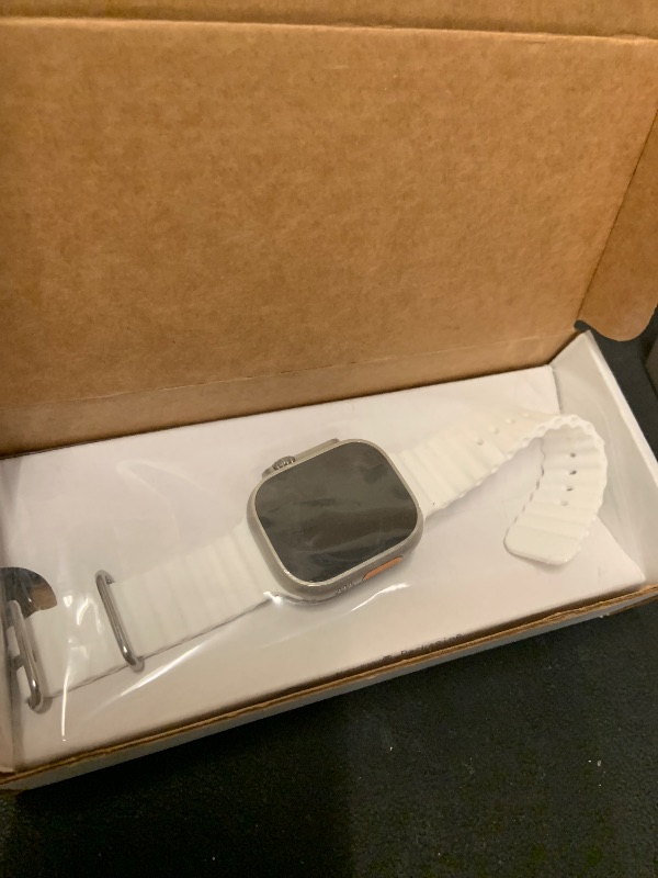 Photo 1 of Apple Watch Ultra 2 [GPS + Cellular, 49mm] - Titanium Case With White Ocean Band, One Size (Renewed)