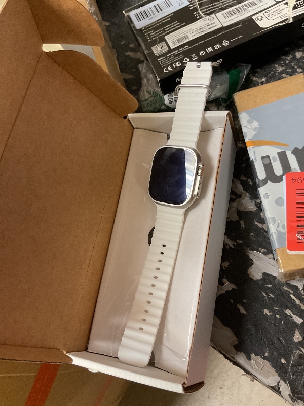 Photo 1 of Apple Watch Ultra 2 [GPS + Cellular, 49mm] - Titanium Case With White Ocean Band, One Size (Renewed)