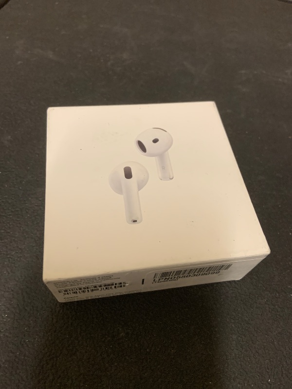 Photo 1 of Apple AirPods 4 Wireless Earbuds, Bluetooth Headphones, with Active Noise Cancellation, Adaptive, Transparency Mode, Personalized Spatial Audio, USB-C Charging Case, Wireless Charging, H2 Chip