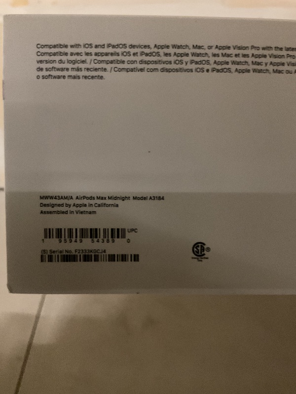Photo 1 of Apple AirPods Max Wireless Over-Ear Headphones, Pro-Level Active Noise Cancellation, Transparency Mode, Personalized Spatial Audio, USB-C Charging, Bluetooth Headphones for iPhone - Midnight