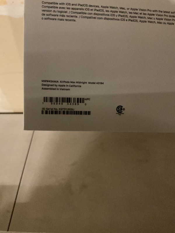 Photo 1 of Apple AirPods Max Wireless Over-Ear Headphones, Pro-Level Active Noise Cancellation, Transparency Mode, Personalized Spatial Audio, USB-C Charging, Bluetooth Headphones for iPhone - Midnight