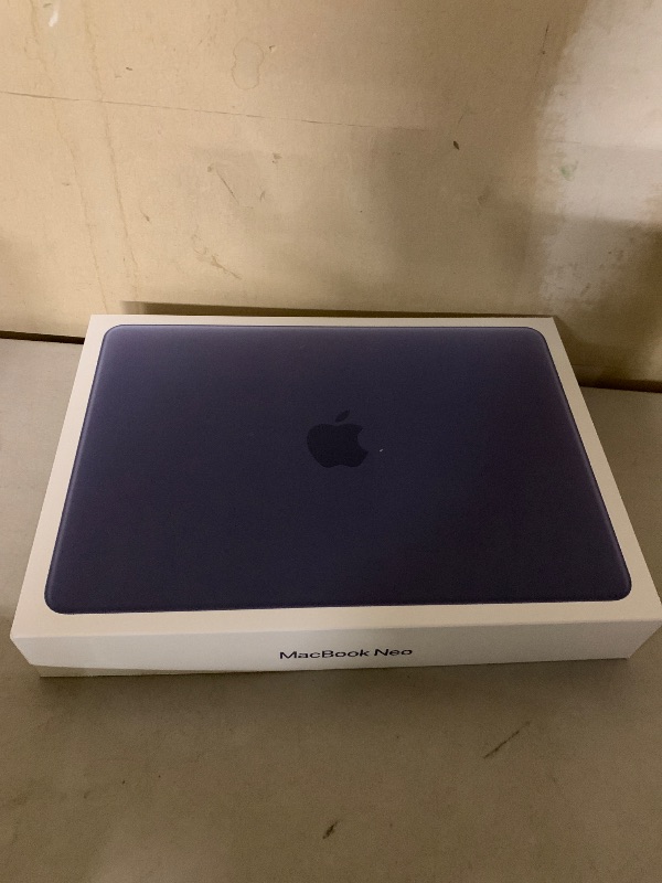 Photo 1 of Apple 2026 MacBook Neo 13-inch Laptop with A18 Pro chip: Built for AI and Apple Intelligence, Liquid Retina Display, 8GB Unified Memory, 512GB SSD Storage, 1080p FaceTime HD Camera, Touch ID; Indigo