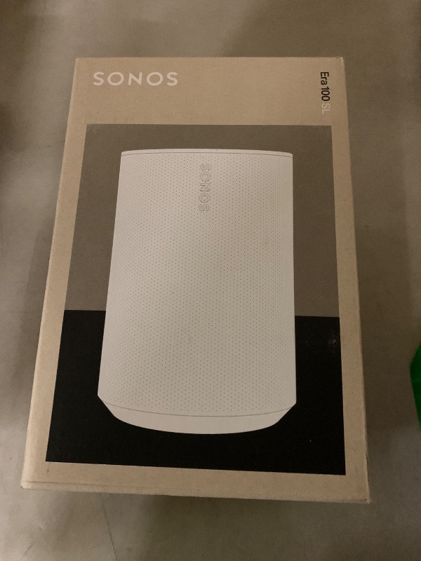 Photo 1 of Sonos Era 100 SL - Compact, Microphone-Free Speaker with WiFi, Bluetooth - White