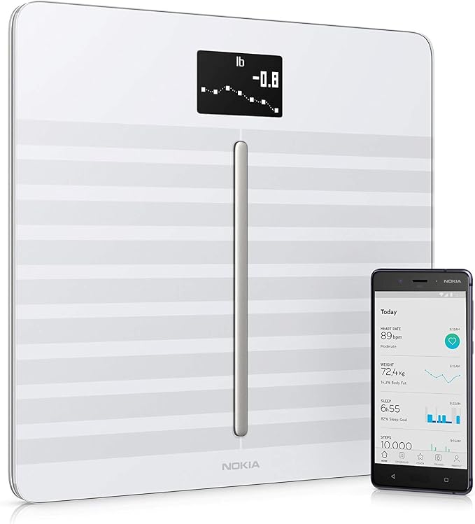 Photo 1 of WITHINGS Body Comp WLAN Smart Scales with Full Body Analysis Including Fat Content, Muscle Mass, Bone Density, Visceral Fat, Digital Personal Scales/Body Fat Scales with Bluetooth