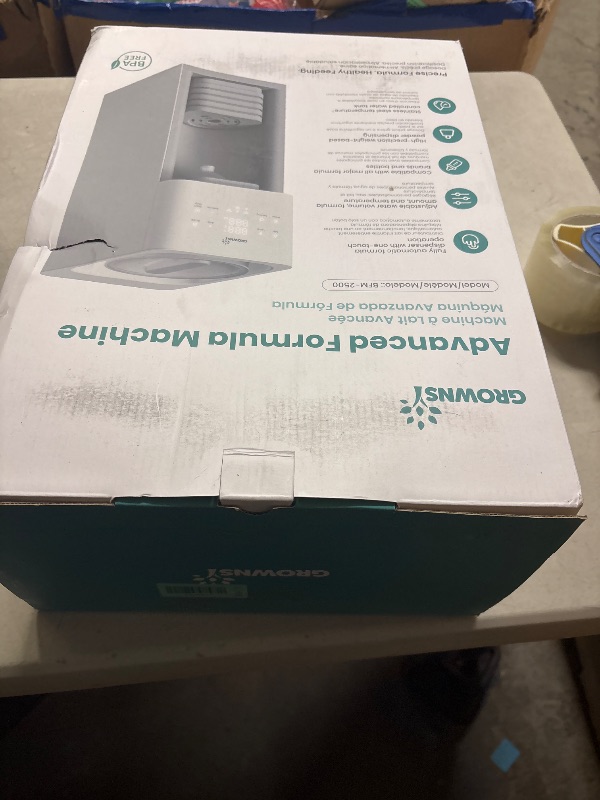 Photo 1 of GROWNSY Baby Formula Maker, Ultra-Precise Automatic Formula Dispenser, Formula Mixer with One-Touch Instant Bottle Prep, 304 Stainless Steel Tank, Fits Most Baby Bottles, White