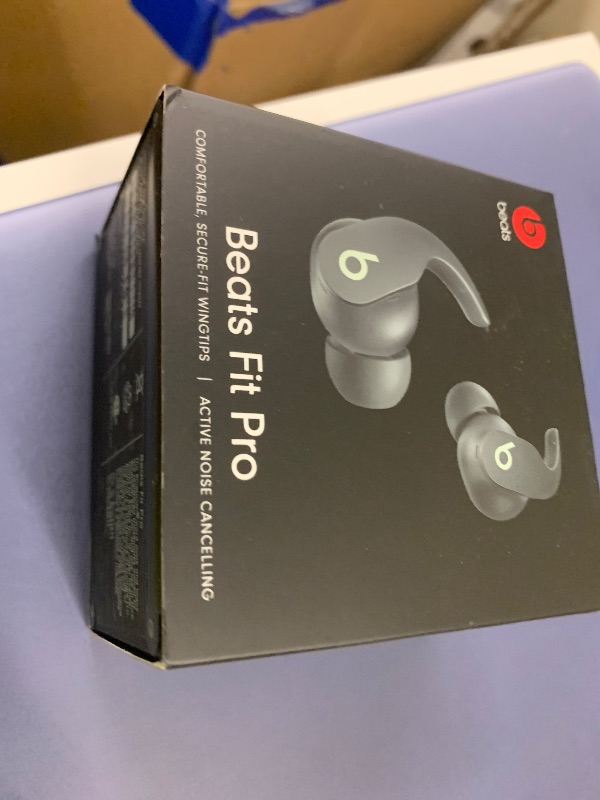 Photo 1 of Beats Fit Pro (1st Gen) - True Wireless Noise Cancelling Earbuds - Active Noise Cancelling - Sweat Resistant Earphones, Compatible with Apple & Android, Class 1 Bluetooth® - Sage Gray