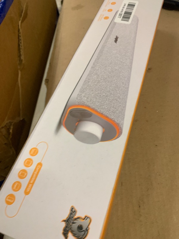 Photo 1 of SOULION R50 Bluetooth Computer Speakers, 3.5mm PC Sound Bar for Desktop Monitor, Wired USB Powered & Colorful LED Lights with Switch Button, Surround Sound Soundbar PC Spearkers for Computer