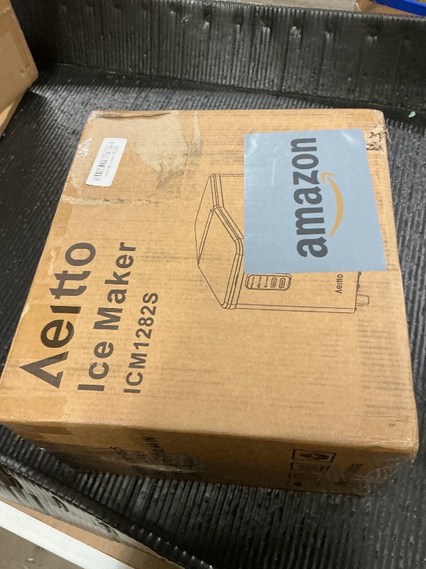 Photo 1 of Aeitto Ice Maker Countertop 26lbs/24H, Ice Machine 8 Ice Cubes Ready in 6 Mins, 2 Sizes of Bullet Ice Portable Ice Makers with Basket & Scoop, Auto Self-Cleaning for Home/Kitchen/Office Stainless