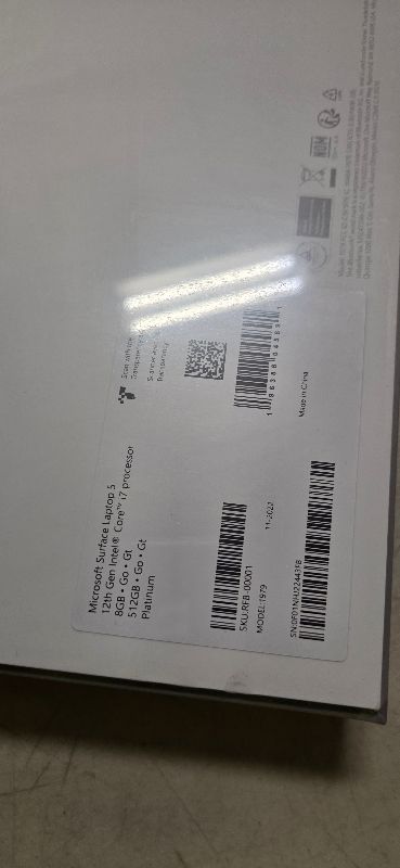 Photo 1 of Microsoft Surface Laptop 5 (2022), 15" Touch Screen, Thin & Lightweight, Long Battery Life, Fast Intel i7 Processor for Multi-Tasking, 8GB RAM, 512GB Storage with Windows 11, Platinum