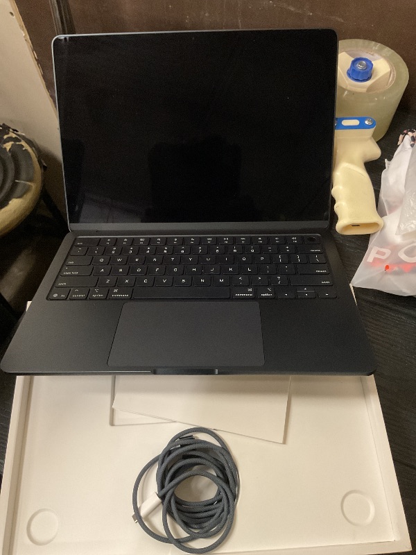 Photo 1 of Apple 2025 MacBook Air 13-inch Laptop with M4 chip: Built for Apple Intelligence, 13.6-inch Liquid Retina Display, 16GB Unified Memory, 256GB SSD Storage, 12MP Center Stage Camera, Touch ID; Midnight