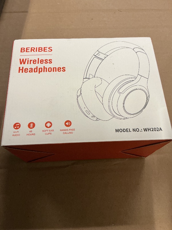 View 2 of BERIBES Bluetooth Headphones Over Ear, 65H Playtime and 6 EQ Music Modes Wireless Headphones with Microphone, HiFi Stereo Foldable Lightweight Headset, Deep Bass for Home Office Cellphone PC Ect.