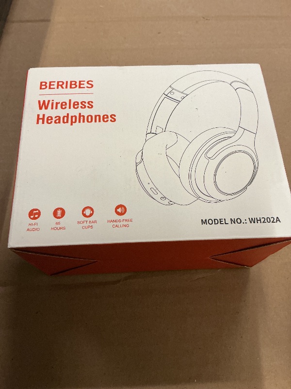 Photo 1 of BERIBES Bluetooth Headphones Over Ear, 65H Playtime and 6 EQ Music Modes Wireless Headphones with Microphone, HiFi Stereo Foldable Lightweight Headset, Deep Bass for Home Office Cellphone PC Ect.