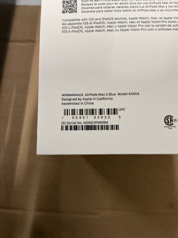 Photo 1 of FACTORY SEALED— Apple AirPods Max 2 Wireless Over-Ear Headphones, Active Noise Cancellation, Adaptive Audio, Personalized Spatial Audio, Live Translation, Bluetooth Headphones for iPhone – Blue