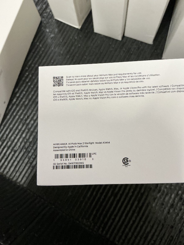 Photo 1 of FACTORY SEALED— Apple AirPods Max 2 Wireless Over-Ear Headphones, Active Noise Cancellation, Adaptive Audio, Personalized Spatial Audio, Live Translation, Bluetooth Headphones for iPhone – Starlight