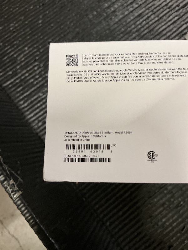 Photo 1 of Apple AirPods Max 2 Wireless Over-Ear Headphones, Active Noise Cancellation, Adaptive Audio, Personalized Spatial Audio, Live Translation, Bluetooth Headphones for iPhone – Starlight
