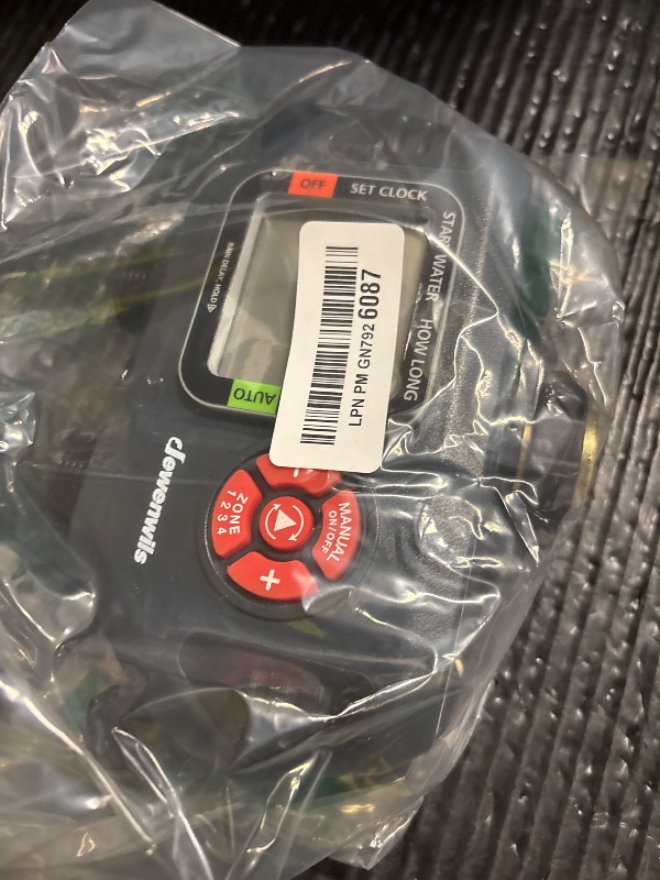 Photo 1 of DEWENWlLS Sprinkler Timer, 4 Zone, Outdoor Faucet lrigation, Rain Delay & Manual, Programmable Water Hose Timer for Holiday, Garden, Lawn, Vegetable Gardening, Potted Flowers