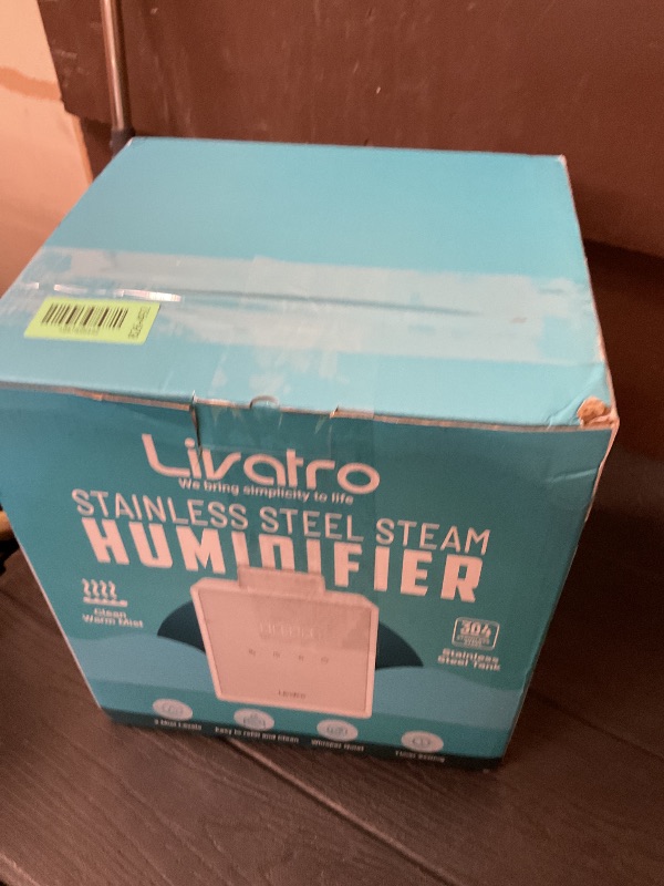 Photo 1 of Livatro Stainless Steel Humidifier, 3L Warm Mist Humidifier, Easy Clean with Warm Steam Humidifier, Healthy Air Mist Humidifiers for Bedroom Living Room, with Sleep Mode and Auto-off Setting