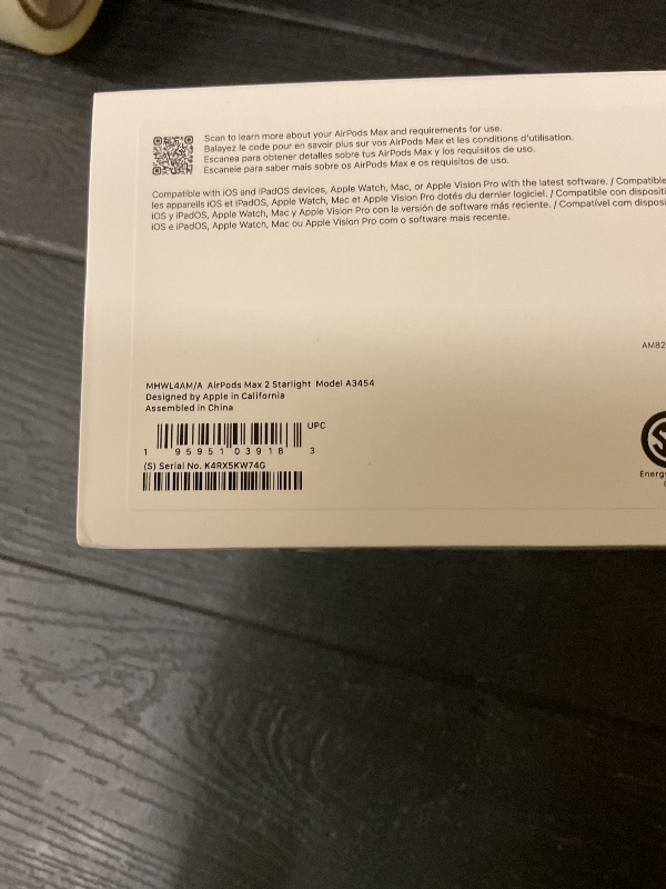 Photo 1 of Apple AirPods Max 2 Wireless Over-Ear Headphones, Active Noise Cancellation, Adaptive Audio, Personalized Spatial Audio, Live Translation, Bluetooth Headphones for iPhone – Starlight