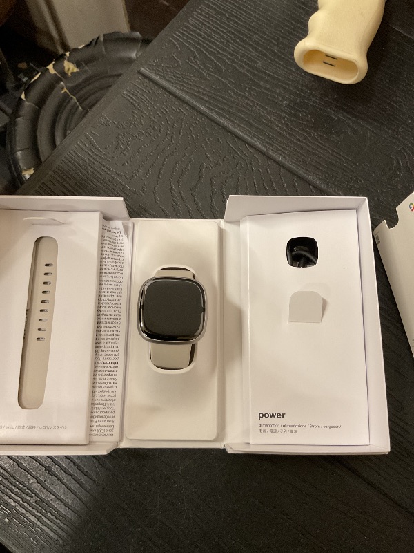 Photo 1 of Fitbit Sense 2 Advanced Health and Fitness Smartwatch with Stress and Sleep Tools - 3-Month Google Health Premium Membership Included - ECG App, SpO2, 24/7 Heart Rate, and GPS - Lunar White/Platinum