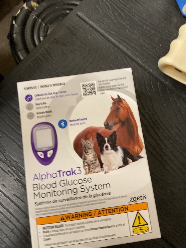 Photo 1 of AlphaTrak 3, 8-Piece Pet Blood Glucose Monitoring Kit for Diabetic Cats, Dogs, and Horses, All-in-One Solution for in-Clinic or at Home with Digital Results