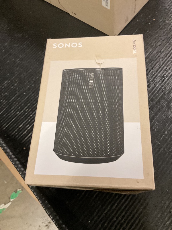 Photo 1 of Sonos Era 100 SL - Compact, Microphone-Free Speaker with WiFi, Bluetooth - Black