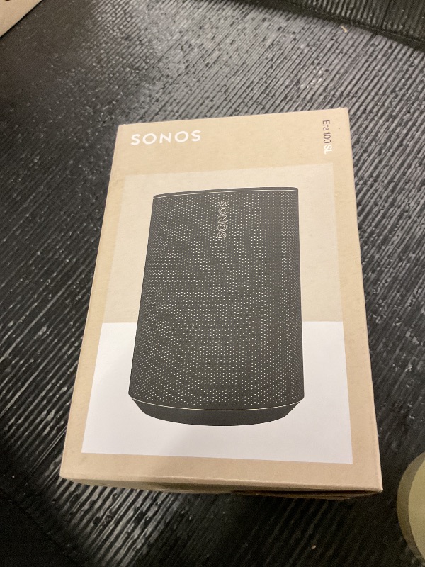 Photo 1 of FACTORY SEALED— Sonos Era 100 SL - Compact, Microphone-Free Speaker with WiFi, Bluetooth - Black