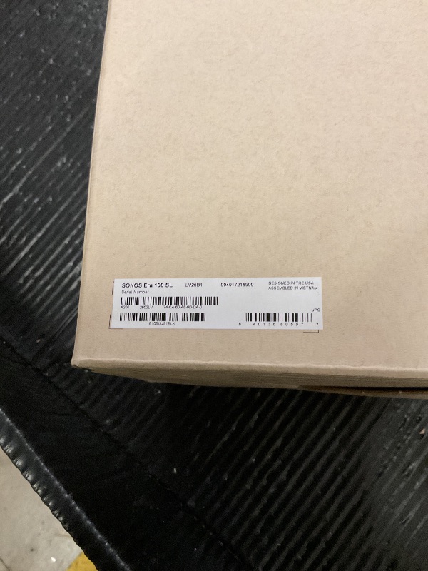 Photo 1 of FACTORY SEALED— Sonos Era 100 SL - Compact, Microphone-Free Speaker with WiFi, Bluetooth - Black