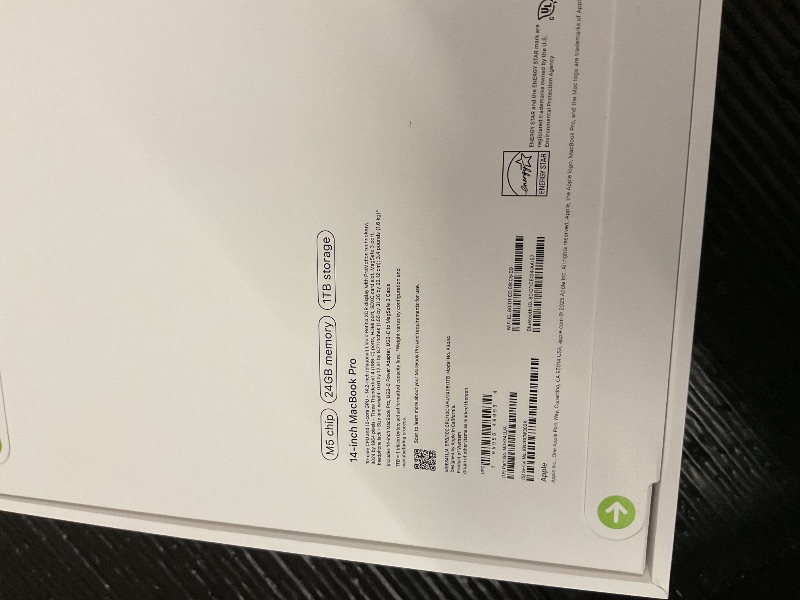 Photo 1 of FACTORY SEALED— Apple 2025 MacBook Pro Laptop with Apple M5 chip with 10?core CPU and 10?core GPU: Built for AI, 14.2-inch Liquid Retina XDR Display, 24GB Unified Memory, 1TB SSD Storage; Space Black