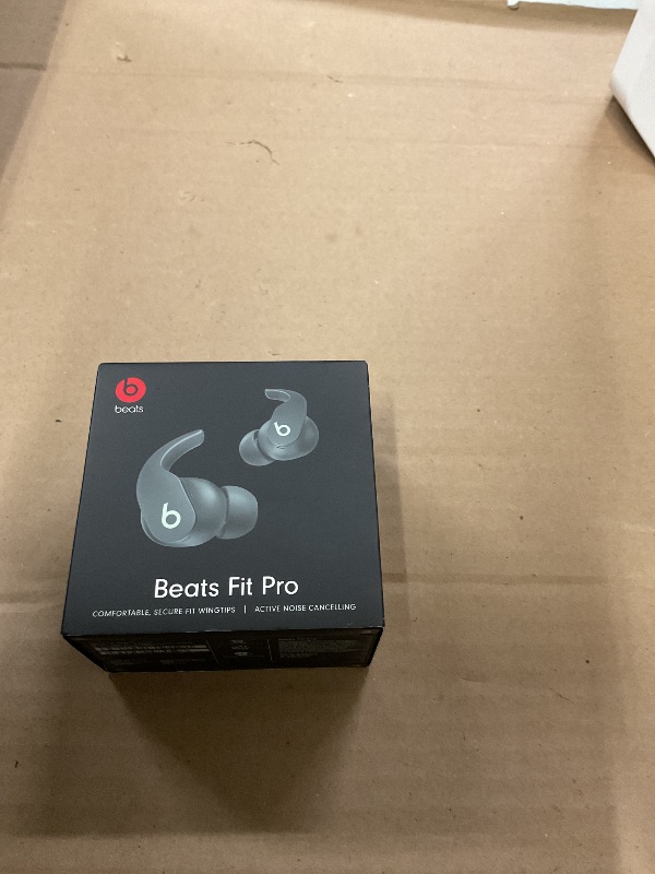 Photo 1 of FACTORY SEALED— Beats Fit Pro (1st Gen) - True Wireless Noise Cancelling Earbuds - Active Noise Cancelling - Sweat Resistant Earphones, Compatible with Apple & Android, Class 1 Bluetooth® - Sage Gray