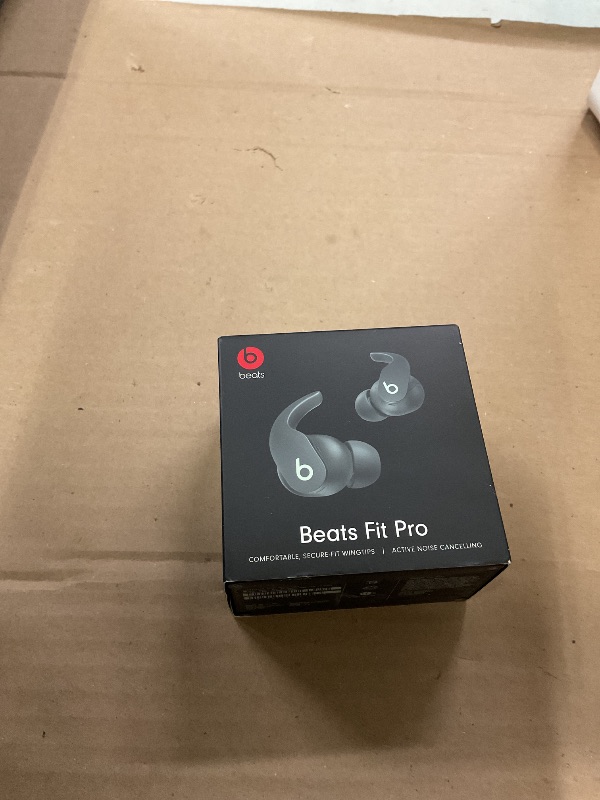 Photo 1 of FACTORY SEALED— Beats Fit Pro (1st Gen) - True Wireless Noise Cancelling Earbuds - Active Noise Cancelling - Sweat Resistant Earphones, Compatible with Apple & Android, Class 1 Bluetooth® - Sage Gray