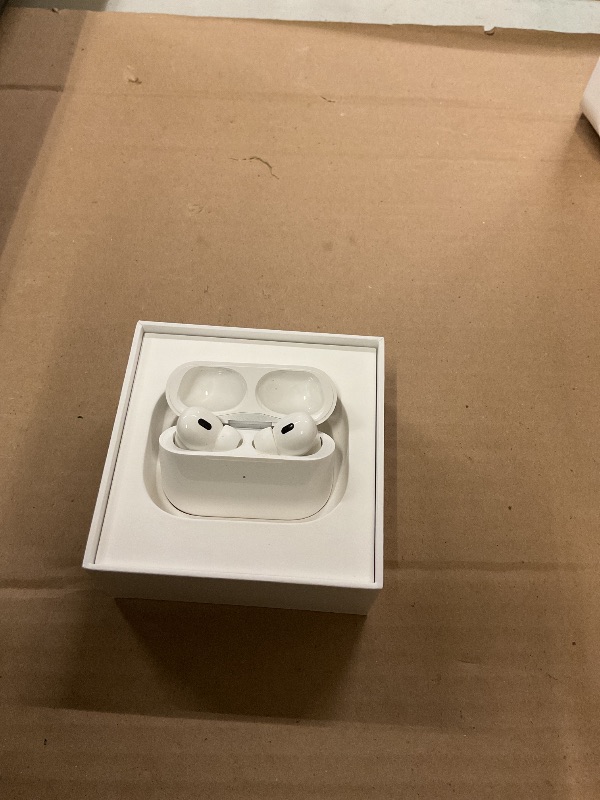 Photo 1 of Apple AirPods Pro (2nd Gen) Wireless Earbuds, Up to 2X More Active Noise Cancelling, Adaptive Transparency, Personalized Spatial Audio MagSafe Charging Case (Lightning) Bluetooth Headphones for iPhone