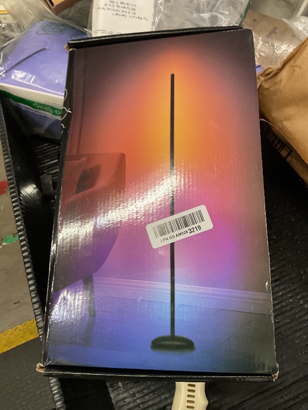 Photo 1 of Vexinat LED Corner Floor Lamp, RGB LED Corner Lamp with App & Remote, Smart Floor Lamp with 16 Million Colors, Music Sync, Scene Modes, Color Changing Standing Lamps for Living Room, Bedroom